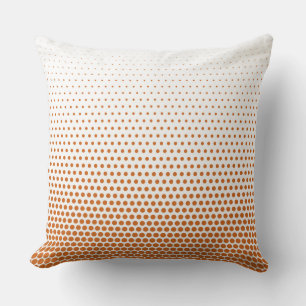 Orange Techno Dots Modern White Kissen