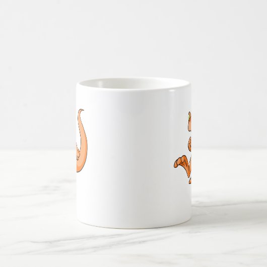 Orange Techo auf einer Suche Kaffeetasse (Mittel)