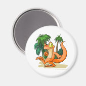 Orange Techo auf einer Suche nach Mystery Island Magnet (Vorderseite/Rückseite)