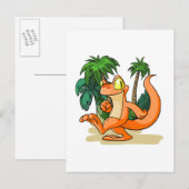 Orange Techo auf einer Suche nach Mystery Island Postkarte (Vorne/Hinten)