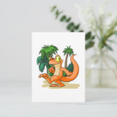 Orange Techo auf einer Suche nach Mystery Island Postkarte (Stehend Vorderseite)