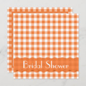 Orange Tee Party Brautparty Einladung (Vorne/Hinten)