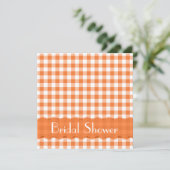 Orange Tee Party Brautparty Einladung (Stehend Vorderseite)