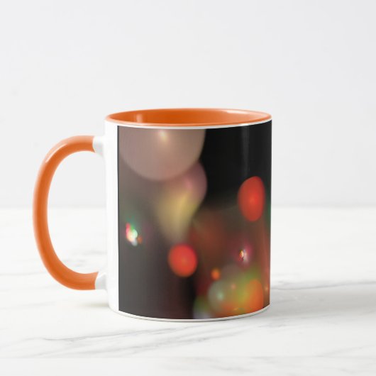 ORANGE TELLOW PINK BLACK FRAKTAL BUBBLES MONOGRAMM TASSE (Links)