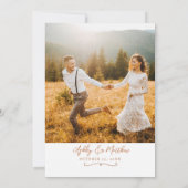 Orange Terracaotta Boho Wedding Einladung (Rückseite)