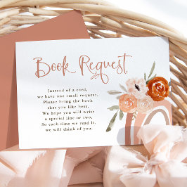 Orange Terracotta Boho | Rainbow Baby Book Request Begleitkarte