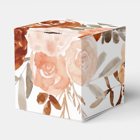 Orange Terracotta Boho | Rainbow Baby Dusche Geschenkschachtel (Rückseite)