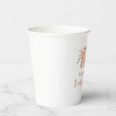 Orange Terracotta Boho | Rainbow Baby Dusche Pappbecher (Rechts)