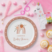 Orange Terracotta Boho | Rainbow Baby Dusche Pappteller (Party)