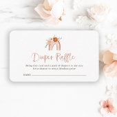 Orange Terracotta Boho | Rainbow Diaper Raffle Begleitkarte