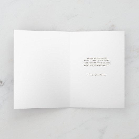 Orange Terracotta Boho | Regenbogen Dankeskarte (Innenseite)