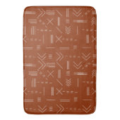 Orange Terracotta Gorgeous Geometrie Muster Badematte (Vorderseite Vertikal)