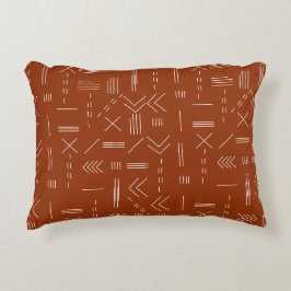 Orange Terracotta Gorgeous Geometrie Muster Dekokissen