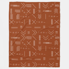 Orange Terracotta Gorgeous Geometrie Muster Fleecedecke