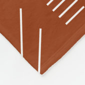 Orange Terracotta Gorgeous Geometrie Muster Fleecedecke (Ecke)