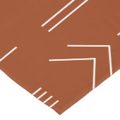 Orange Terracotta Gorgeous Geometrie Muster Kurzer Tischläufer (Ecke)