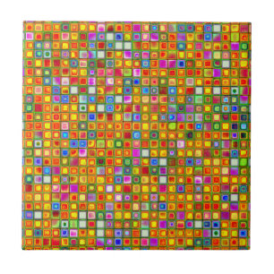 Orange 'Terracotta' mehrfarbige Fliesenmuster Fliese