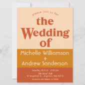 Orange Terracotta Moderner Retro 6,5x8,75 Einladung (Vorderseite)