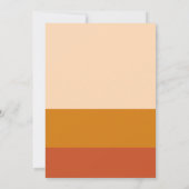 Orange Terracotta Modernes Retro 12x18 Einladung (Rückseite)