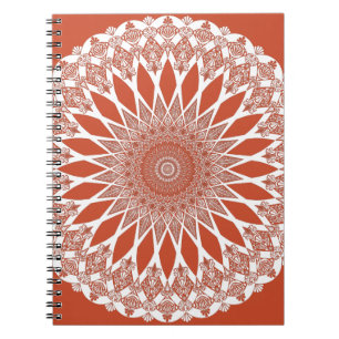Orange Terracotta Tristyns Mandala Notizblock