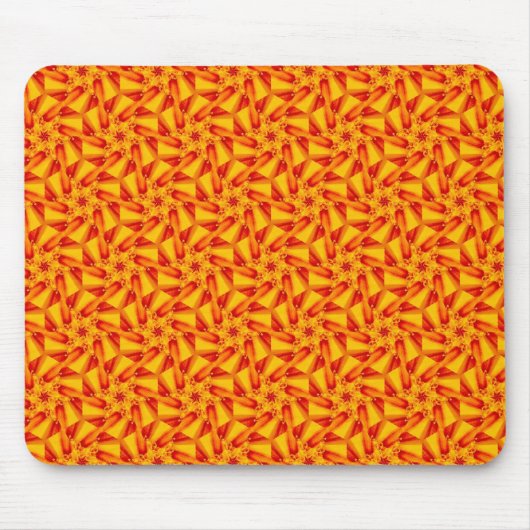 Orange Terrazzo Muster Mousepad (Vorne)