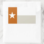 Orange Texas Flag Rechteckiger Aufkleber (Tasche)