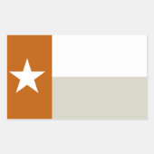 Orange Texas Flag Rechteckiger Aufkleber (Vorderseite)
