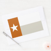 Orange Texas Flag Rechteckiger Aufkleber (Umschlag)