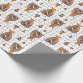 Orange Texas Graduate Armadillo Geschenkpapier (Ecke)