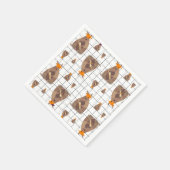 Orange Texas Graduate Armadillo Serviette (Ecke)