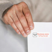 Orange Text Business Return-Adressetikett