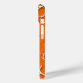 Orange Texture iPhone Case with Organic Pattern (Rückseite / Links)