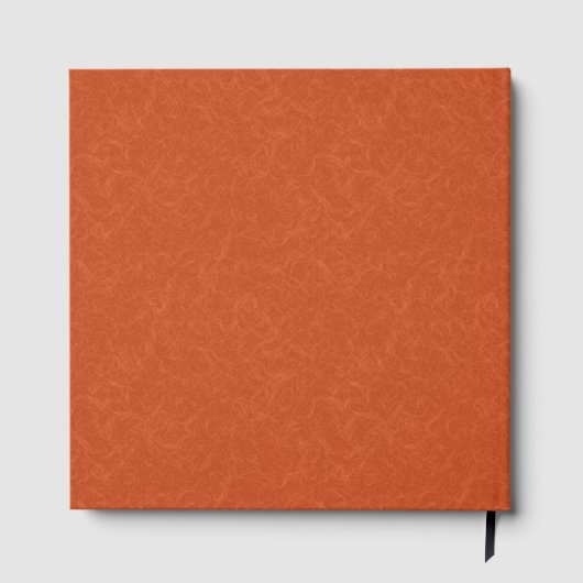 Orange textured surface with swirling pattern gästebuch (Rückseite)