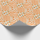 Orange Texturen Geschenkpapier (Ecke)