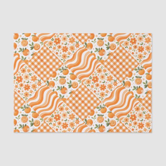 Orange Texturen Seidenpapier (Vorderseite)