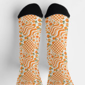 Orange Texturen Socken (Oben)