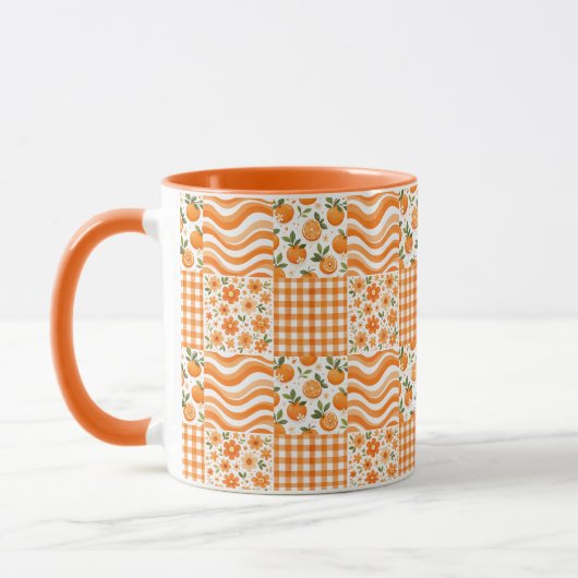 Orange Texturen Tasse (Links)