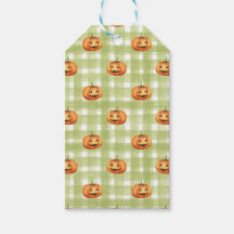 ORANGE THANKSGIVING-KÜRBISSE GRÜN WEISS KARO