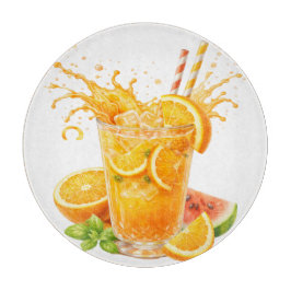 ORANGE THEMATISCHES TROPISCHES SOMMERGETRÄNK SCHNEIDEBRETT