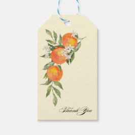 Orange Themed Bridal Shower Favor Gift Tag Geschenkanhänger