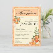 Orange Themed Bridal Shower Invitation Einladung (Stehend Vorderseite)