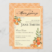 Orange Themed Bridal Shower Invitation Einladung (Vorne/Hinten)