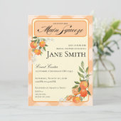 Orange Themed Bridal Shower Invitation Einladung (Stehend Vorderseite)