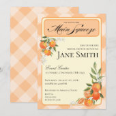Orange Themed Bridal Shower Invitation Einladung (Vorne/Hinten)