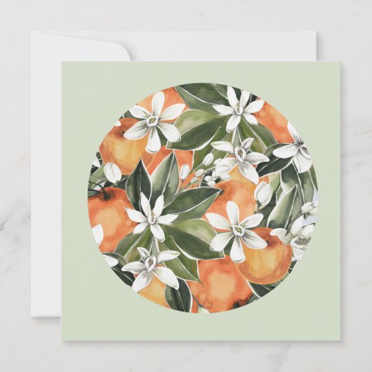 Orange Themed Kleine Süsse Babydusche Einladung (Rückseite)