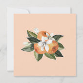 Orange Themed Kleine Süsse Babydusche Einladung (Rückseite)