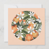 Orange Themed Kleine Süsse Babydusche Einladung (Rückseite)