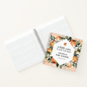 Orange Themed Little Süsse Baby Shower Gästebuch Notizblock (Innenseite)