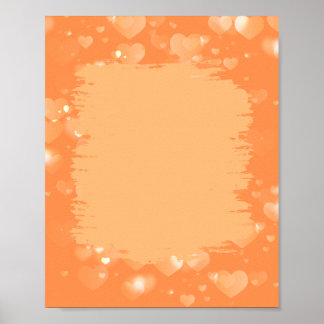 Orange Themenplakat Poster