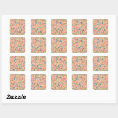 Orange Theory Quadratischer Aufkleber (Blatt)